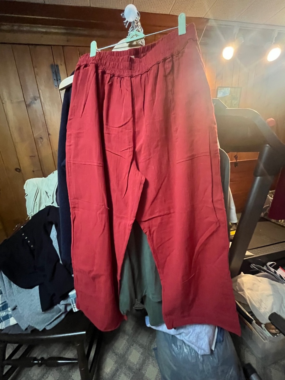 NWT Odd Bird Red Cotton Pants, L